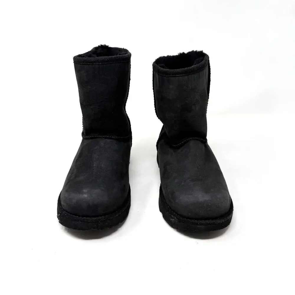 [UGG] Black Classic II Waterproof Suede Winter Boots Cozy Shearling Kids Size 3